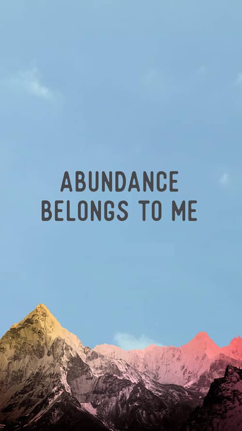 abundance belongs to me